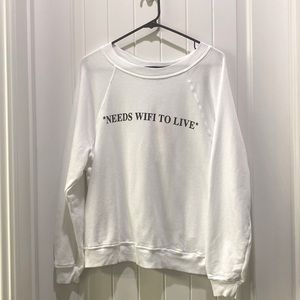 Wildfox white sweatshirt. Size small